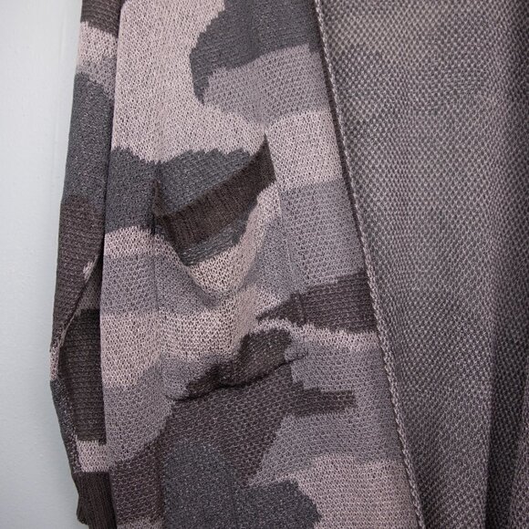 Jodifl grey camo long open cardigan-2X - Picture 2 of 4